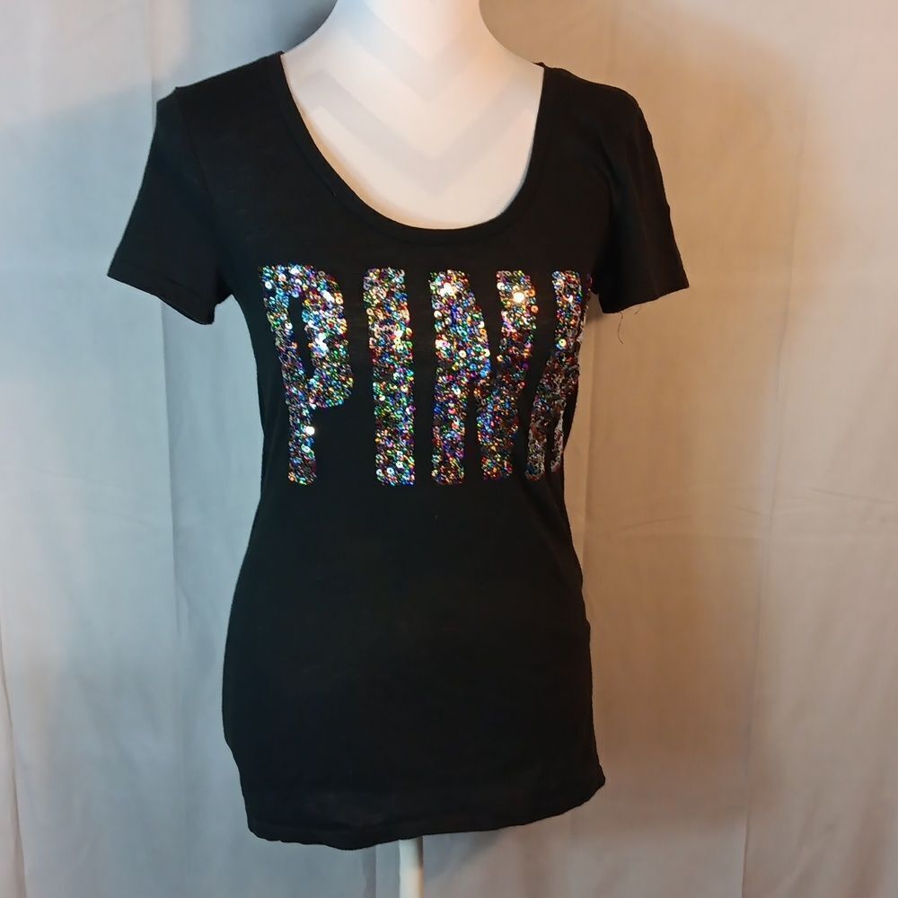 Pink Victoria Secret Sequined Tee - Picture 6 of 8